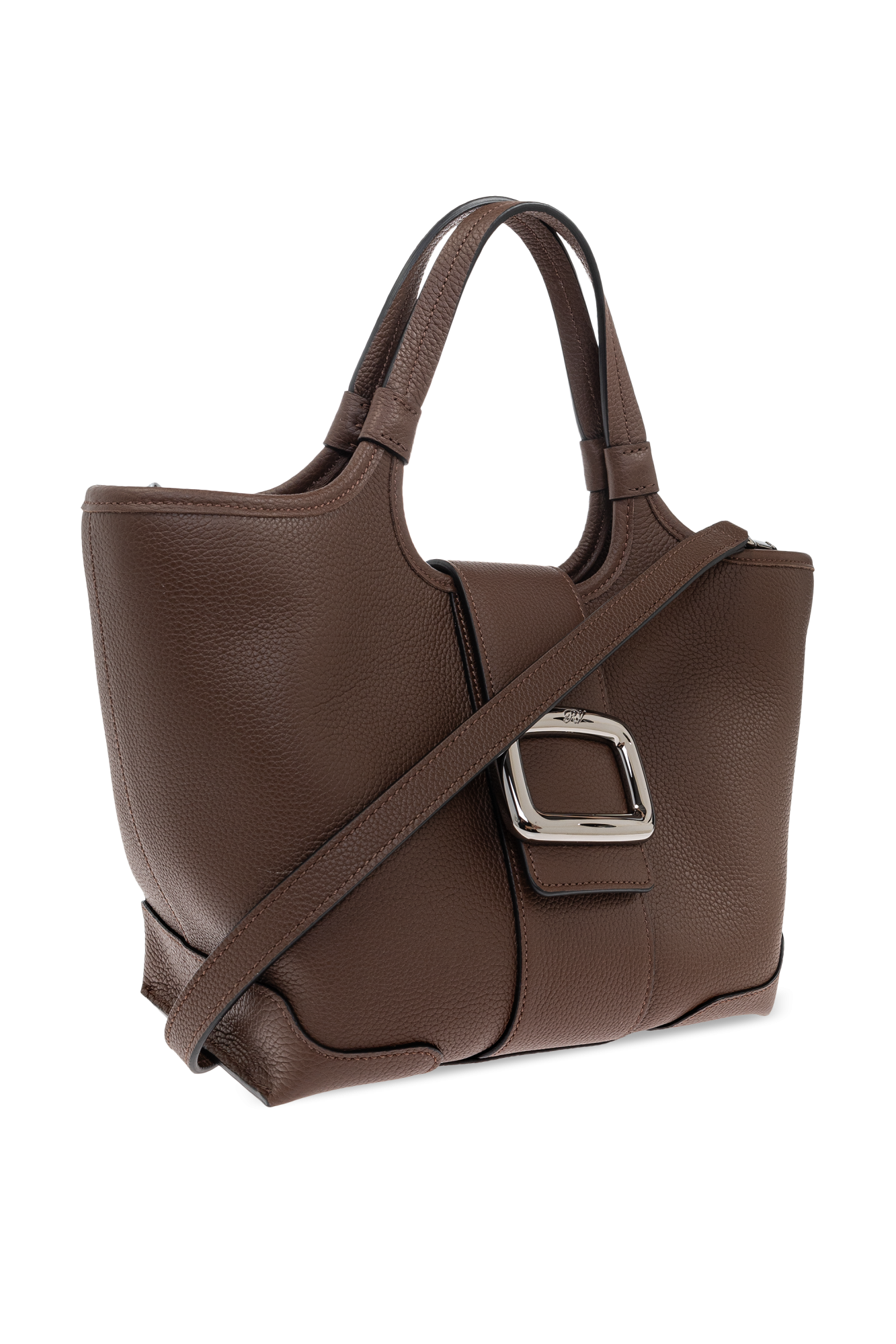 【関税&送料込】Roger Vivier Grand Vivier Choc Mini Bag Viv' Choc Mini Bag in leather Black Woman